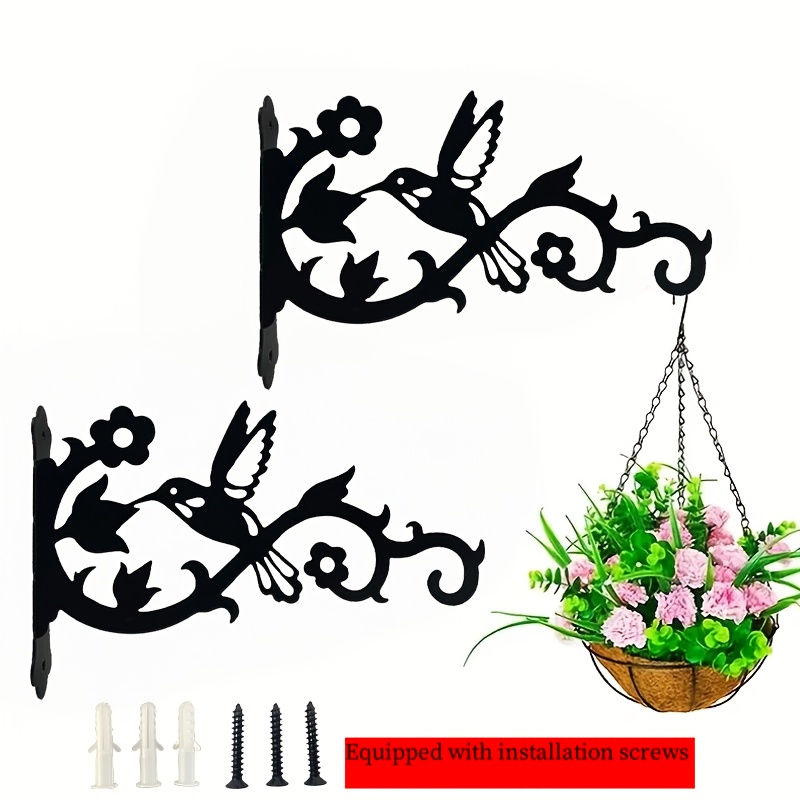 Flower Wall Panel - 1/2pcs Elegant European-Style Iron Wall-Mounted Bird
