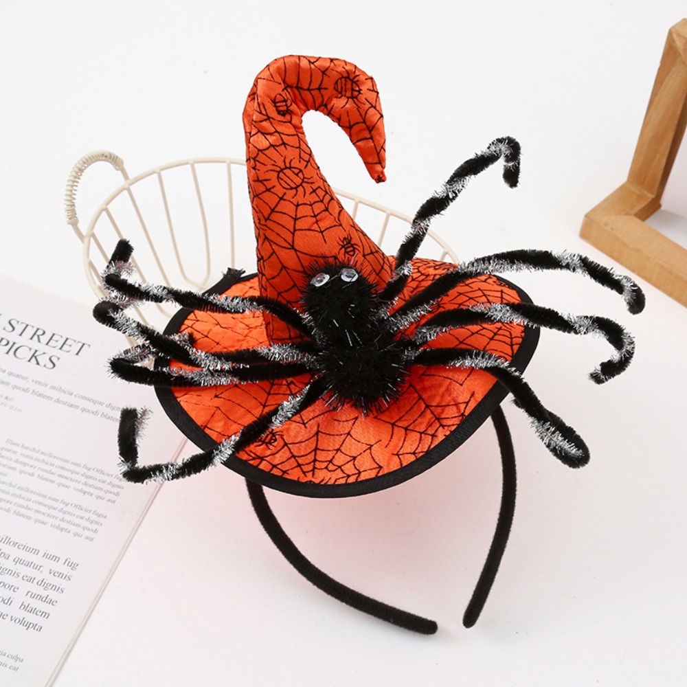 Party Hat Cone - Spider Halloween Witch Hat Headband Cartoon