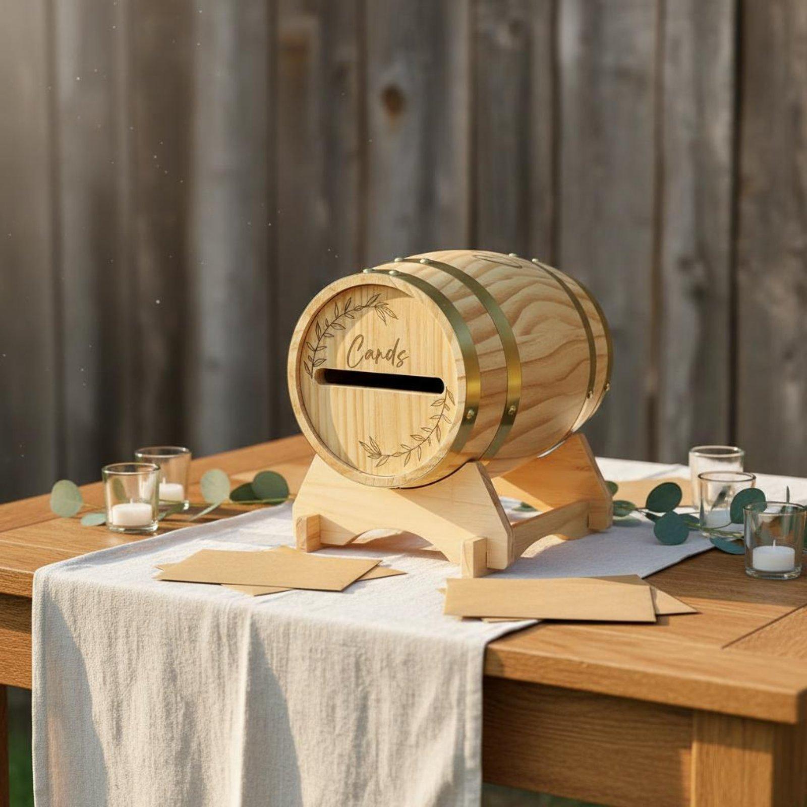 Large Wooden Card Box with Slo - đánh giá và giá Event Party Box