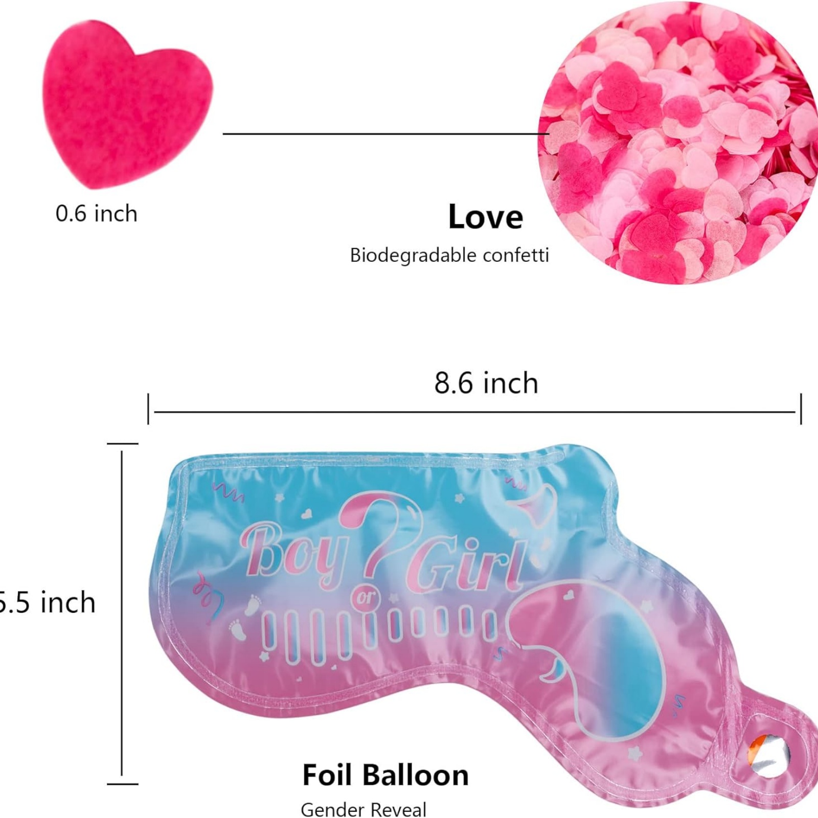 10pcs Gender Reveal Confetti B - đánh giá và giá Confetti Cannon Tube