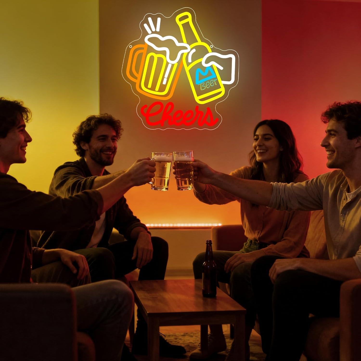 Cheers Beer Neon Sign Dimmable - đánh giá và giá Neon Sign Party